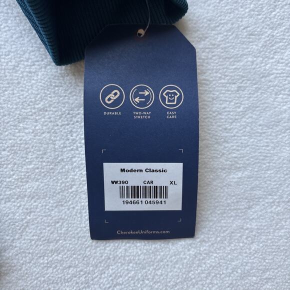 NWT Cherokee Workwear Professionals Womens XL Zip Scrub Jacket CAR Blue WW390 - Picture 4 of 14